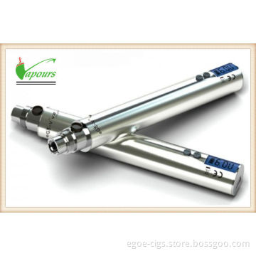 900mah Silver Variable Voltage Ecig Ego V With Led Screen